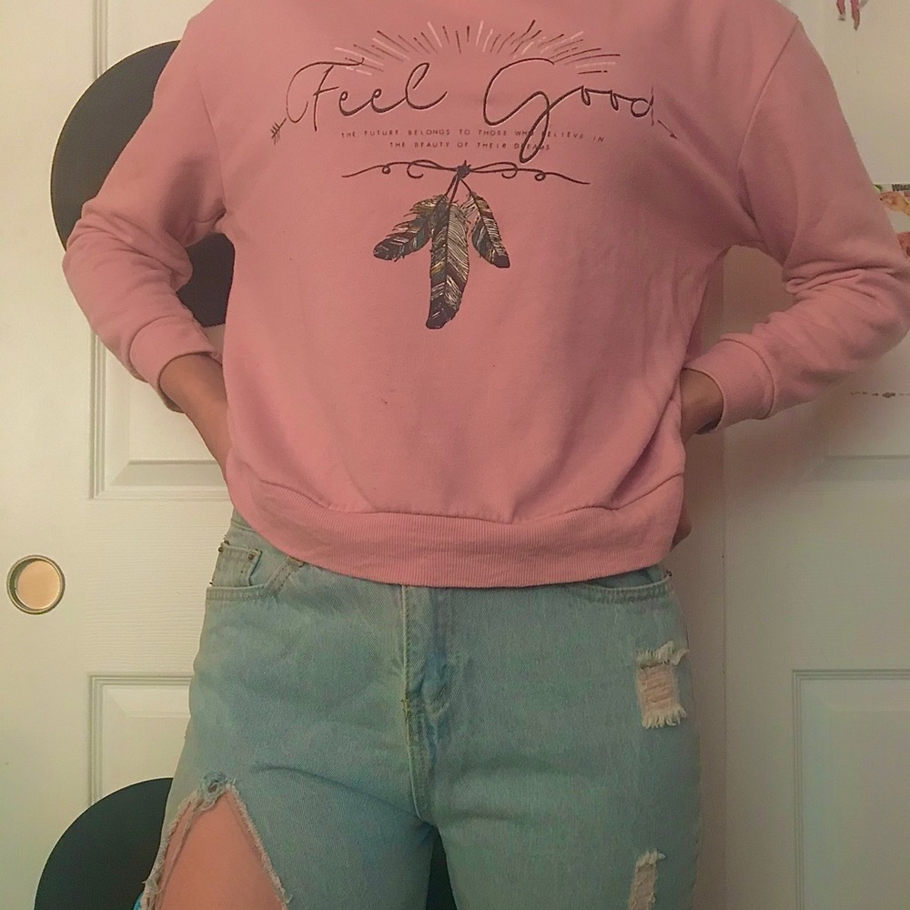 Pink Crew Neck Sweater